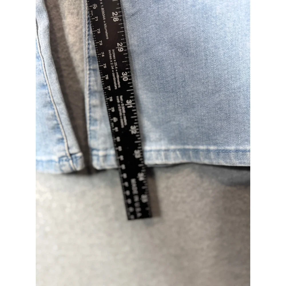 Shein Jeans‎ Women's Small Light Blue Denim Cotton Stretch Flared Leg Zip Fly